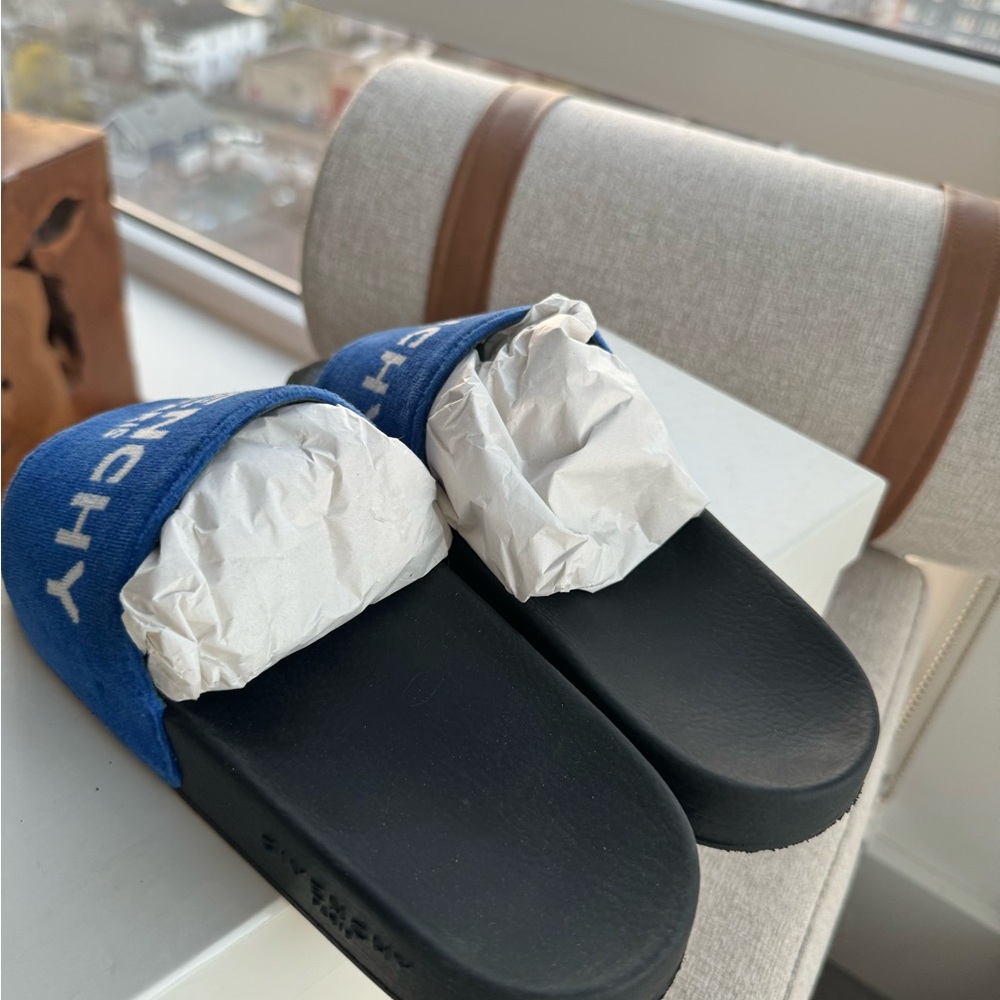 Givenchy sandal slide blue electrique